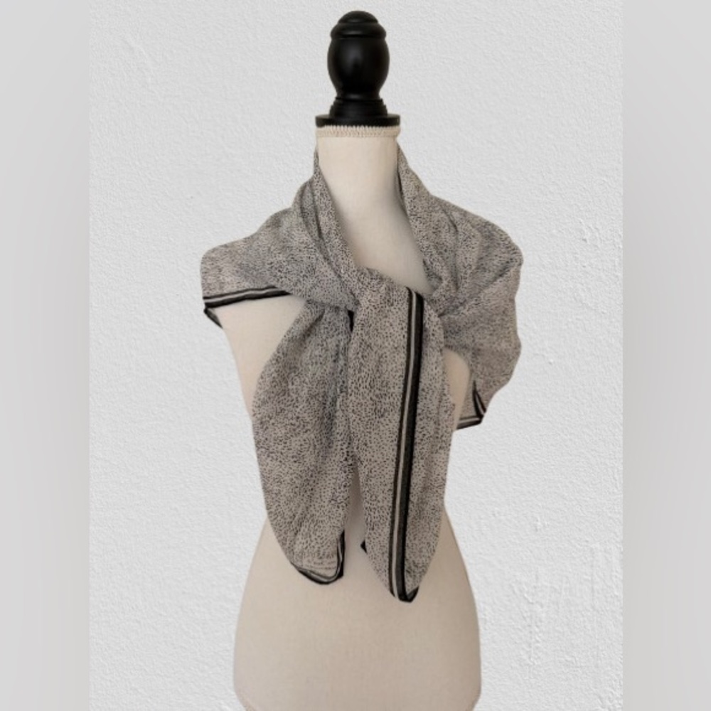 Elegant Gray Women's Silk Scarf